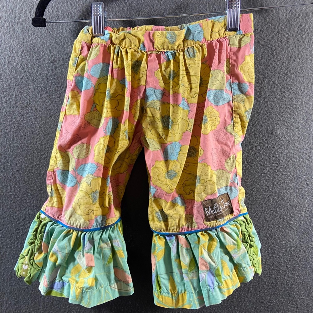 Matilda Jane girls 2t pants pink petal Floral Ruffle Hem cottagecore whimsy boho
